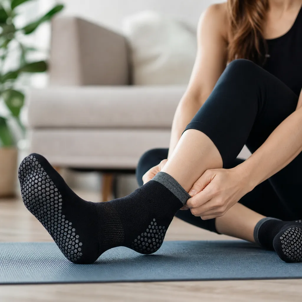 Non Slip Grip Socks for Pilates Yoga and Sports